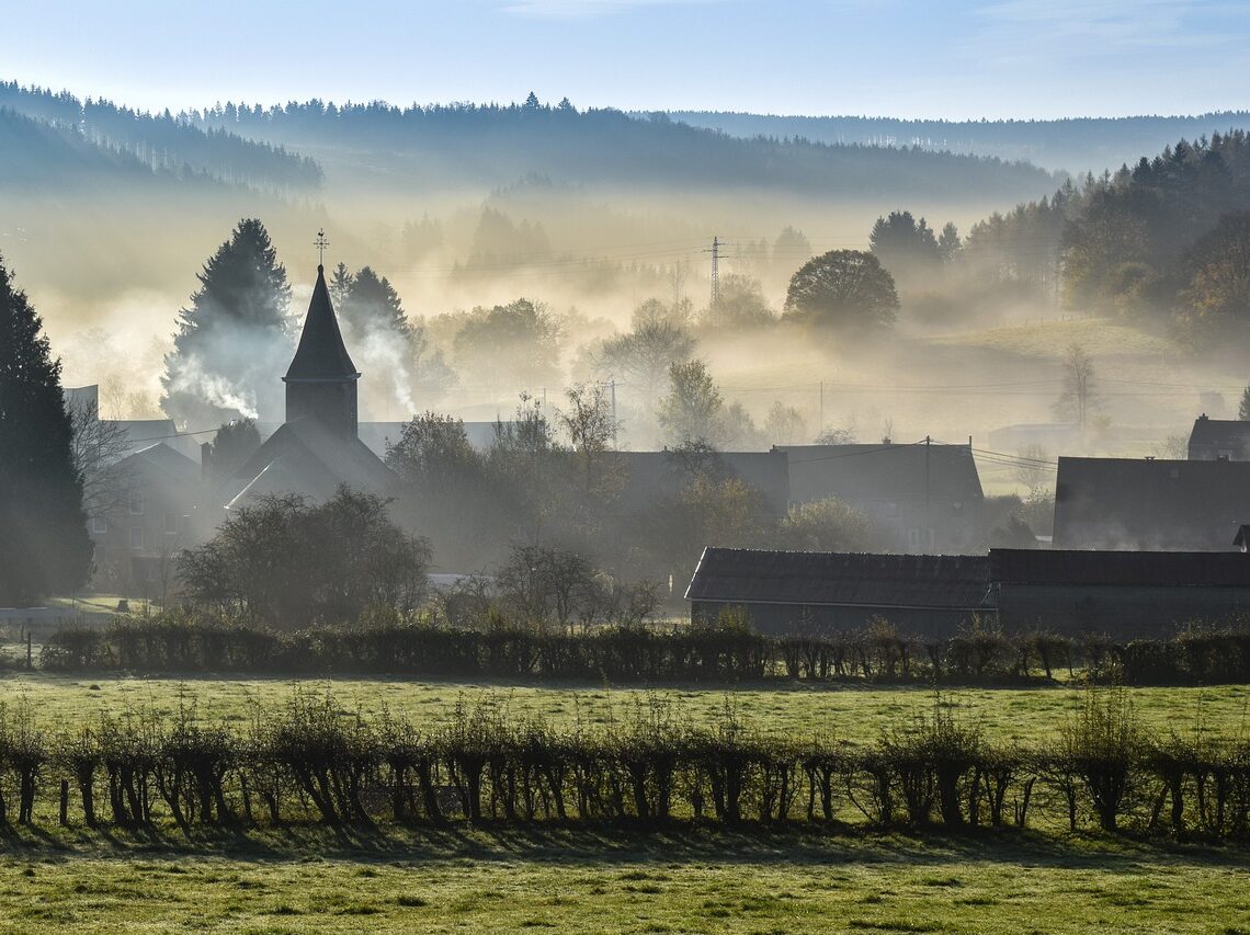 fog, nature, autumn, landscape, trees, vote, mystical, scenic, village, ardennes, church, hills, winter, sun rays, dew, morning, sunrise, ardennes, ardennes, ardennes, ardennes, ardennes
