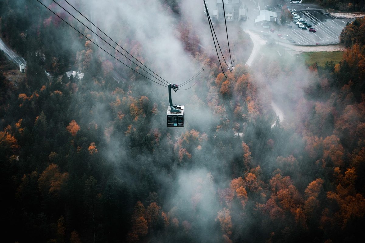 cable car, dare, rope, fall, mountains, alps, transport, nature, tourism, austria, autumnal, dachstein, upper austria, autumn, carriage
