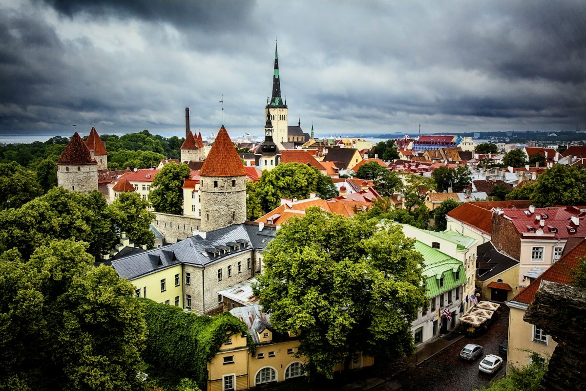 aerial photography of Tallin houses in Estonia during daytime